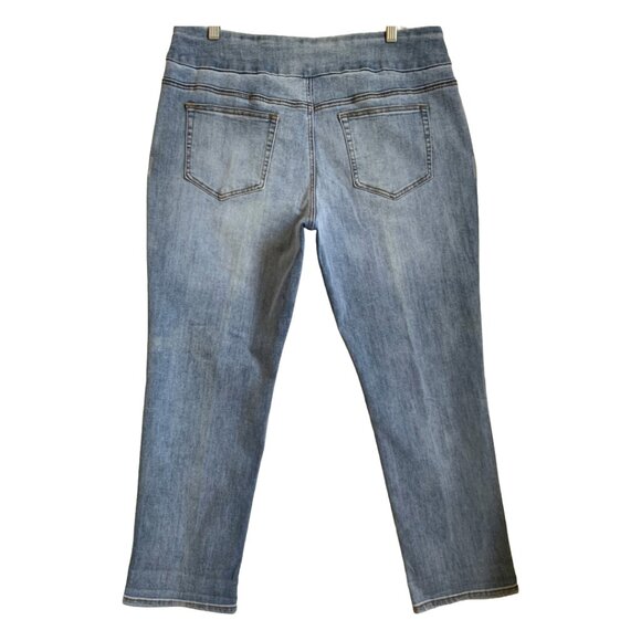 NWOT COLDWATER CREEK Womens' Petals & Patches Embroidered Pull On Jeans Sz 16P - Picture 5 of 8